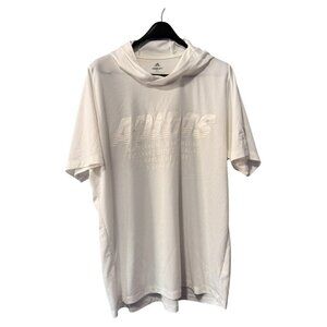 adidas White Daily Short-Sleeve Hoodie freelift climalite - Men Size: XL‎